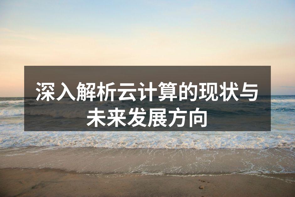 深入解析云计算的现状与未来发展方向